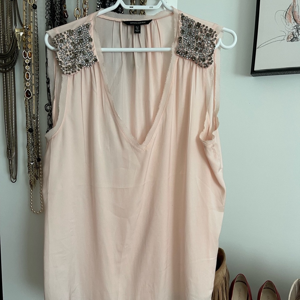 Banana republic embellished blouse